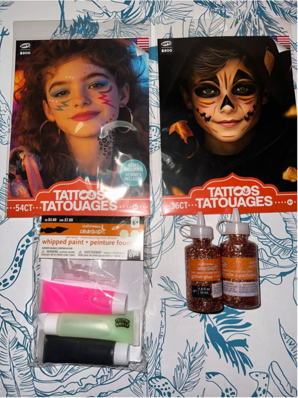 Savvi Girls Halloween Tattoo and Paint Set One Size Multi-color